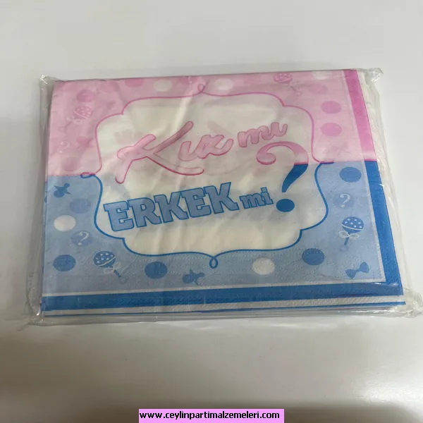 Kız mı?Erkek mi? Temalı Peçete